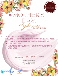 Image 3 of Mother’s Day High Tea Paint & Sip Experience