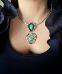 Image 4 of Two Stone Pendant Necklace