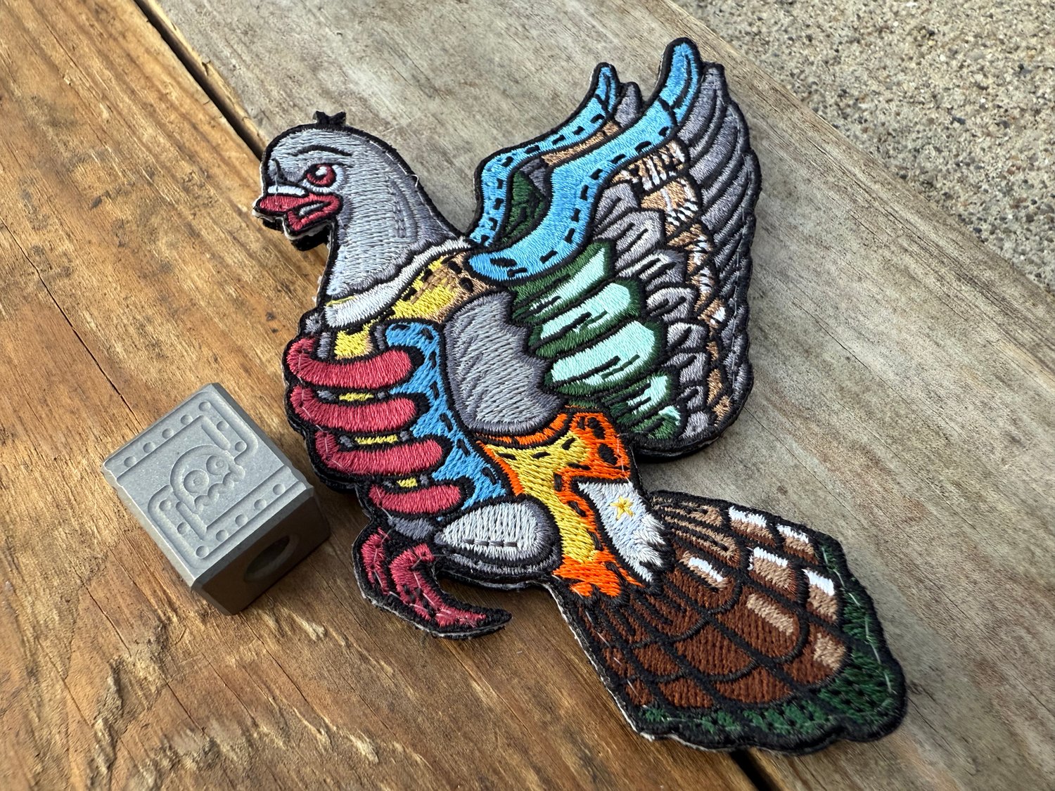 Image of Titanium Pacman Bead and Staxx/Scoopy Pigeon Patch