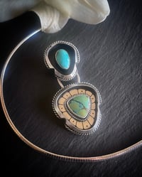 Image 1 of Two Stone Pendant Necklace