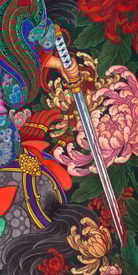 Image 5 of “TOMOE GOZEN”   FULL SIZE  56” x  36”  Giclée Print