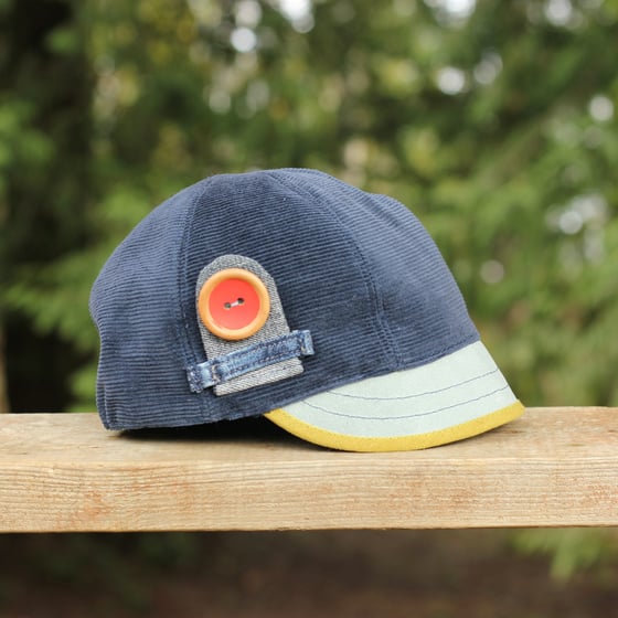 Image of 'CorduROY' - x - Navy blue Corduroy Cap // Kepp Jones Style hat o 3