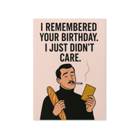 Image 1 of Didn't Care - Birthday Greeting card