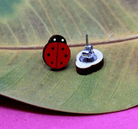 Image 2 of Ladybug Post Earrings