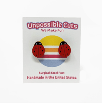 Image 3 of Ladybug Post Earrings
