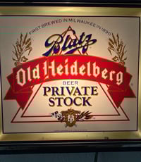 Image 5 of Vintage (ca. 1986) Blatz Old Heidelberg "Private Stock" Lighted Beer Sign