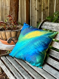 Image 2 of Sacred Corn Mandala Throw Pillow Cover: Soft Touch Mexican Decor