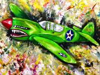Image 3 of P-40 Bomber on Canvas (FREE Shipping!)