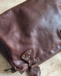 Image 9 of LEATHER FUR TRIM BAG