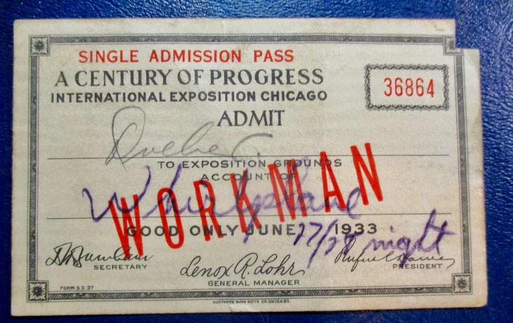 TWO OUTSTANDING PIECES FROM THE 1933 CENTURY OF PROGRESS (COP)