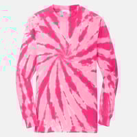 Image 2 of Tie Dye Long Sleeve "Best Weekend Ever" – Pink