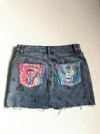 emergency intercom jean skirt 