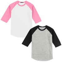 Image 2 of 3/4 Sleeve Colorblock Raglan Jersey (2 color options)