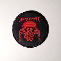 Image 1 of Megadeth Vic Rattlehead Embroidered Patch With A Merrowed Edge