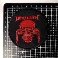 Image 3 of Megadeth Vic Rattlehead Embroidered Patch With A Merrowed Edge