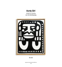 Image 2 of "Aunty Girl" - Acrylic on Canvas - 32 x 42cm (framed) 