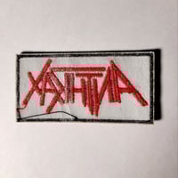 Image 2 of Anthrax Embroidered Patch With Merrowed Edge - Red Variant (Silver Variant Available)