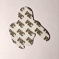 Image 2 of Woman Flashing Her Skull Chest Embroidered Patch With Adhesive Backing