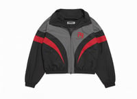 Purpose built red stripe windbreaker 