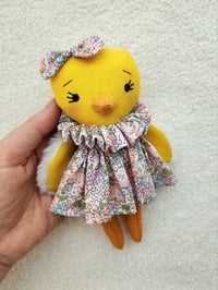 Image 3 of Handmade Fabric Mini Chick Doll #1