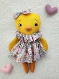 Image 4 of Handmade Fabric Mini Chick Doll #1