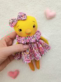 Image 2 of Handmade Fabric Mini Chick Doll #2