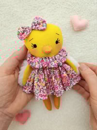 Image 4 of Handmade Fabric Mini Chick Doll #2