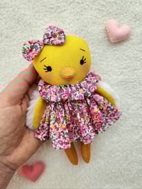 Image 3 of Handmade Fabric Mini Chick Doll #2