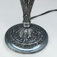 Image 10 of Lampe oeuf d'autruche sur pied en métal argenté  ancien  - Cabinet de curiosités