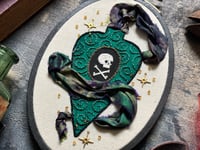 Image 3 of Pointed Poison Bottle Mix Media Embroidery Hoop 6½ x 4" 