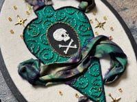Image 4 of Pointed Poison Bottle Mix Media Embroidery Hoop 6½ x 4" 