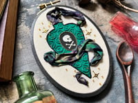 Image 5 of Pointed Poison Bottle Mix Media Embroidery Hoop 6½ x 4" 