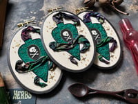 Image 7 of Pointed Poison Bottle Mix Media Embroidery Hoop 6½ x 4" 