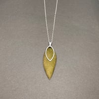 Image 2 of Olive Green Leaf Pendant