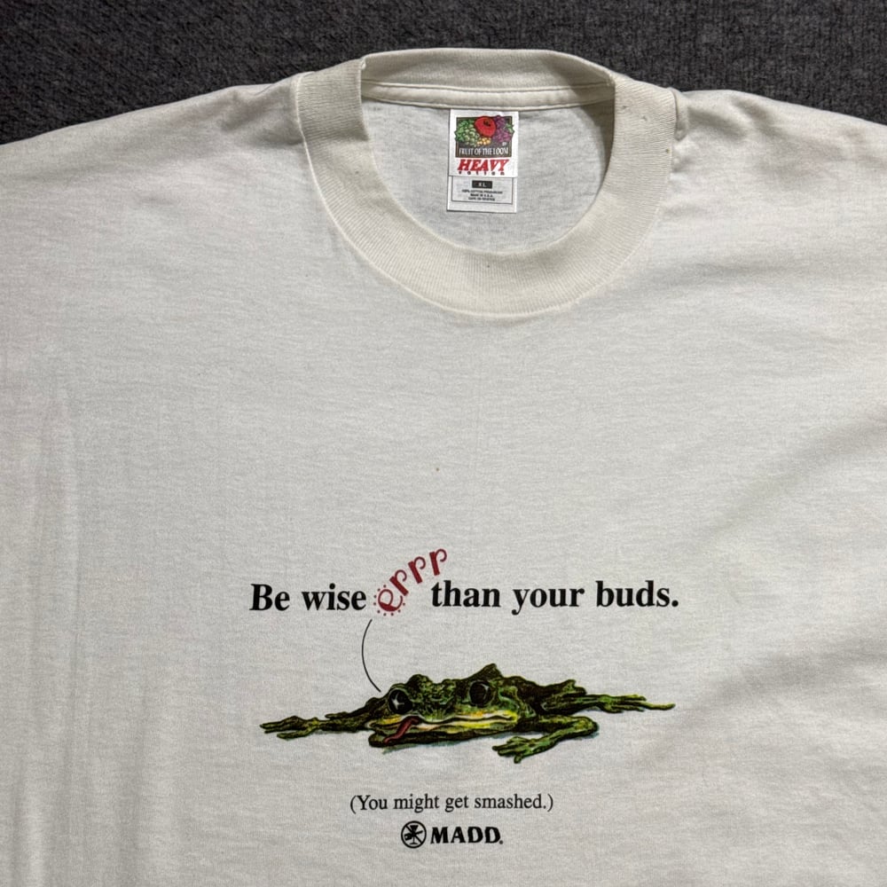 Image of 1990s MADD Budweiser Parody Graphic Tee (XL)