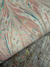Image 1 of New Hand marbled book-cloth - No.2