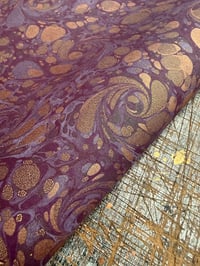 Image 2 of New Hand marbled book-cloth - No.4