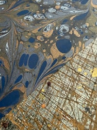 Image 3 of New Hand marbled book-cloth - No.5
