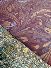 Image 2 of New Hand marbled book-cloth - No.7