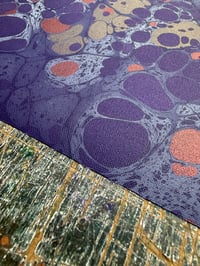 Image 3 of New Hand marbled book-cloth - No.8