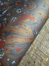 Image 1 of New Hand marbled book-cloth - No.9