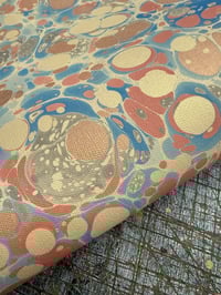 Image 2 of New Hand marbled book-cloth - No.10