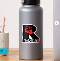 Image 3 of Resist Fist Vinyl Sticker - Water Flask, Laptop 3" Decal