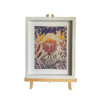 Image 4 of Holy Holly Rainbow Man mini screen print A5 framed collage