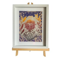 Image 1 of Holy Holly Rainbow Man mini screen print A5 framed collage