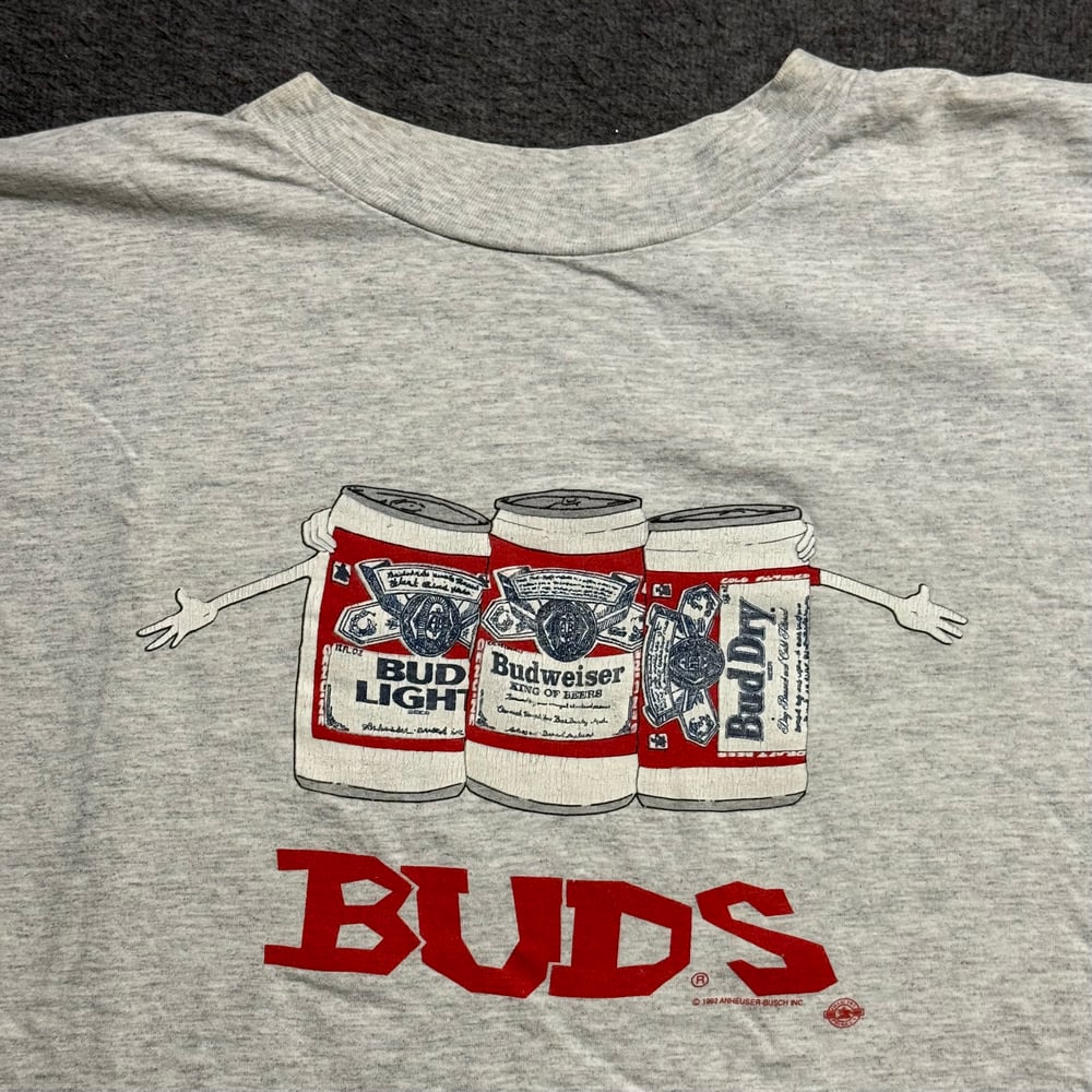 Image of 1990s Buds Beer Budweiser Promo Graphic Tee (XL)