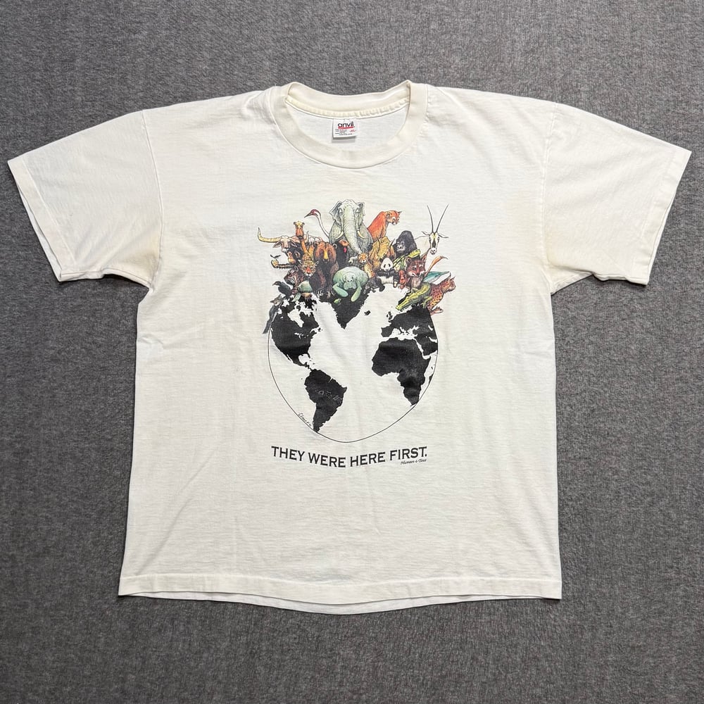 Image of 1990s Animal World They Were Here First Graphic Tee (XL)