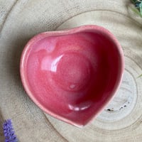 Image 1 of Small Heart Shaped Ceramic Trinket Dish