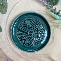 Image 4 of Handmade Ceramic Green Leaf Design Dish 