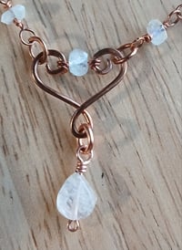 Image 2 of Rainbow Moonstone Copper 16" Choker💗